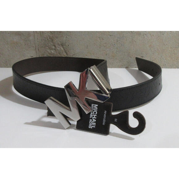 Michael Kors Womens Reversible Belt Black Signature Logo / Brown NWT - Picture 1 of 10